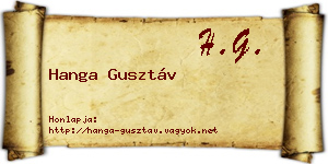 Hanga Gusztáv névjegykártya