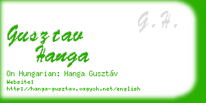 gusztav hanga business card