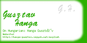 gusztav hanga business card